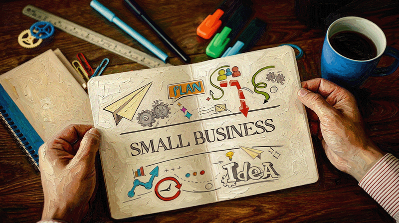 Small business owner reviewing lead generation channels on a laptop with cost comparisons and pipeline metrics