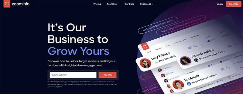ZoomInfo B2B intelligence platform