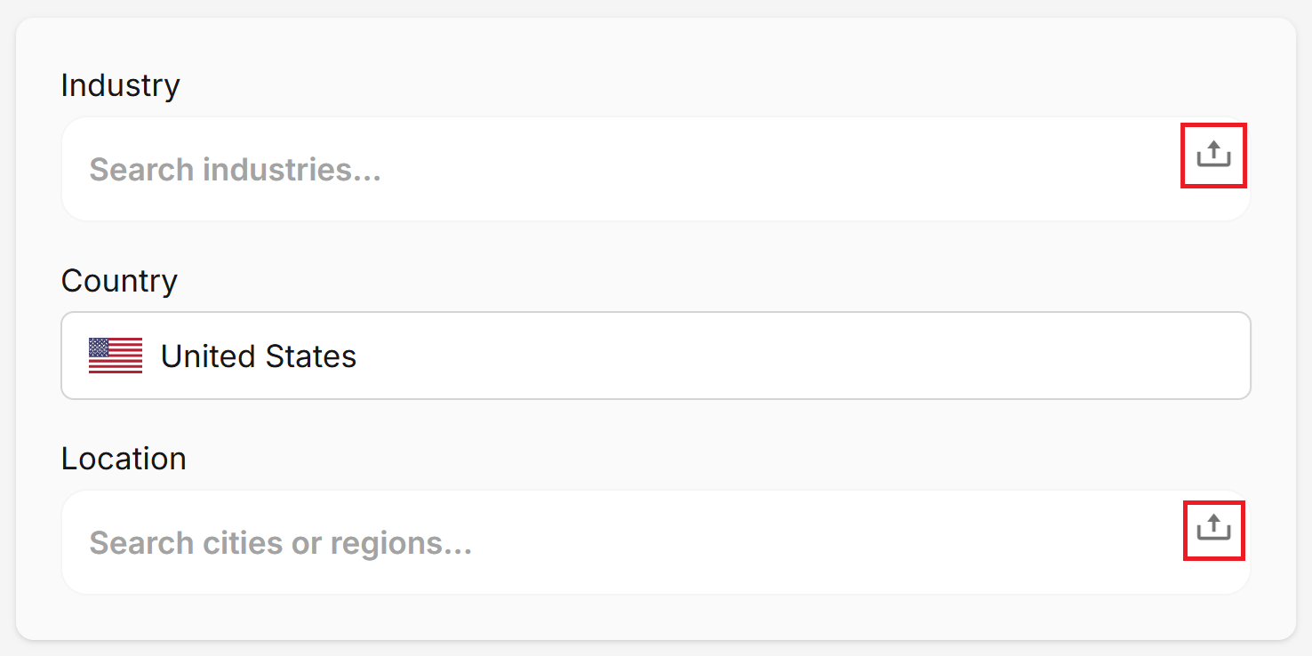 Lead Scrape Bulk Search - Import Industries and Cities